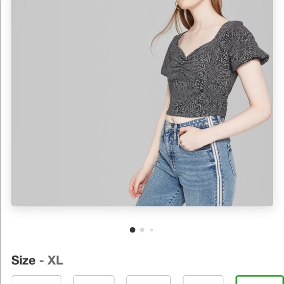 Wild Fable polka dot crop top - Picture 3 of 5
